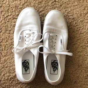 Lace-up white vans